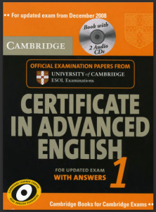 Certificate in Advanced English