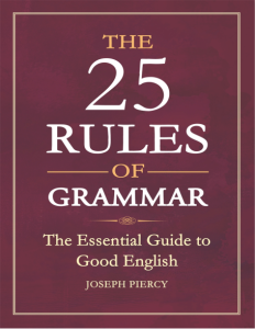 THE 25 RULES OF GRAMMAR