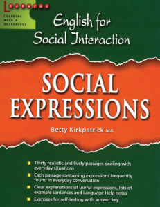 English for Social Interaction – Social Expressions